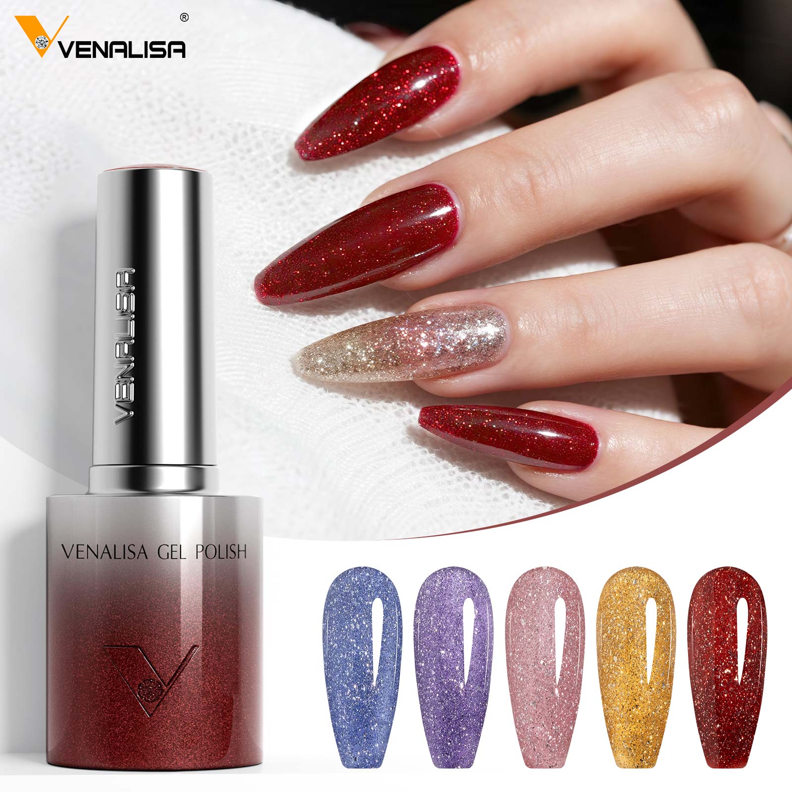 10ML Glitter & Cat Eye Gel 60 Colors Set (With Color Display) TPO Free Hema Free - Image 6