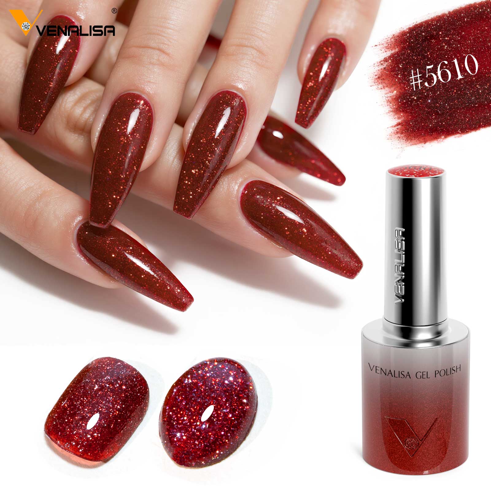 10ML Glitter & Cat Eye Gel 60 Colors Set (With Color Display) TPO Free Hema Free - Image 7
