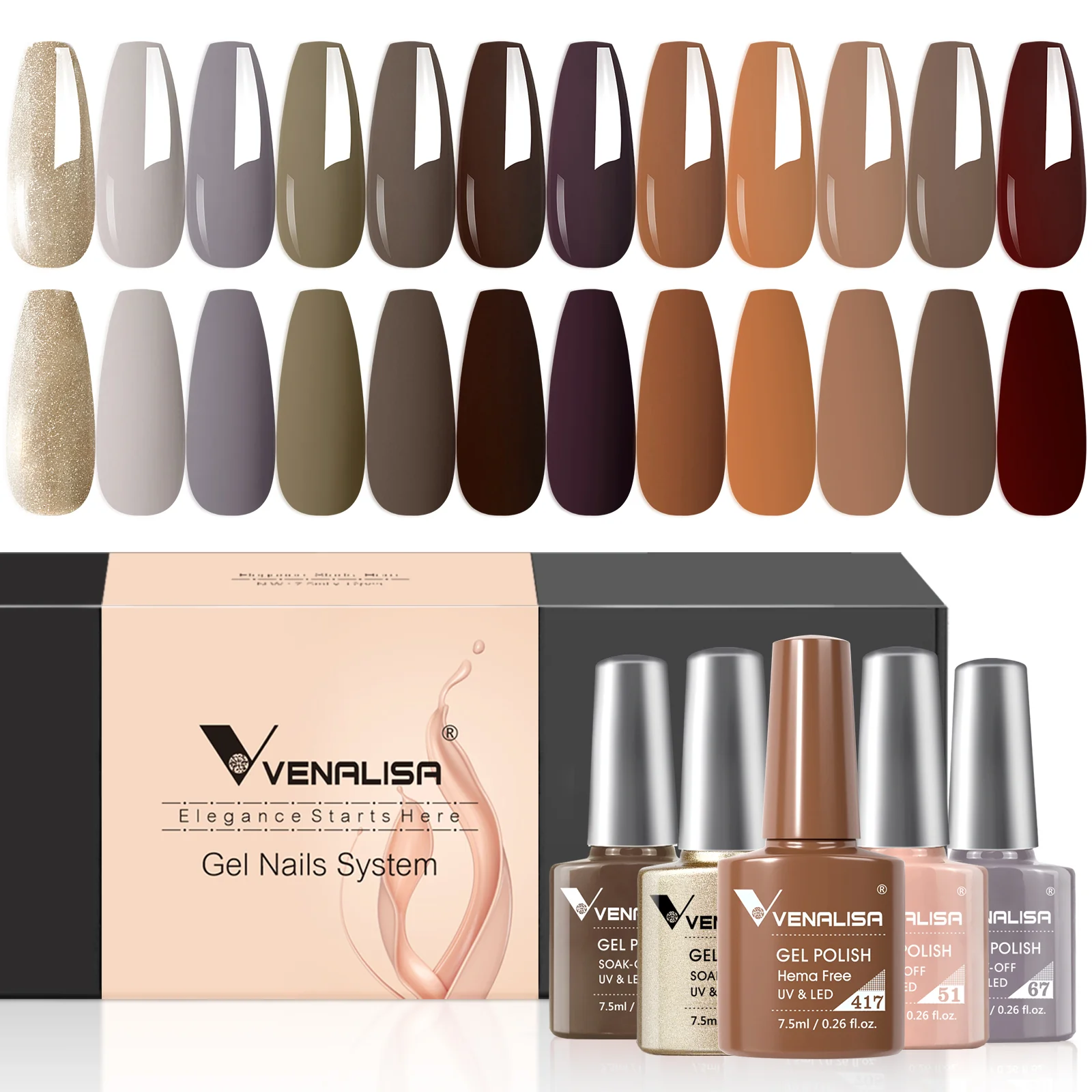 Gel Polish 12 Colors Set TPO Free Hema Free - Image 9