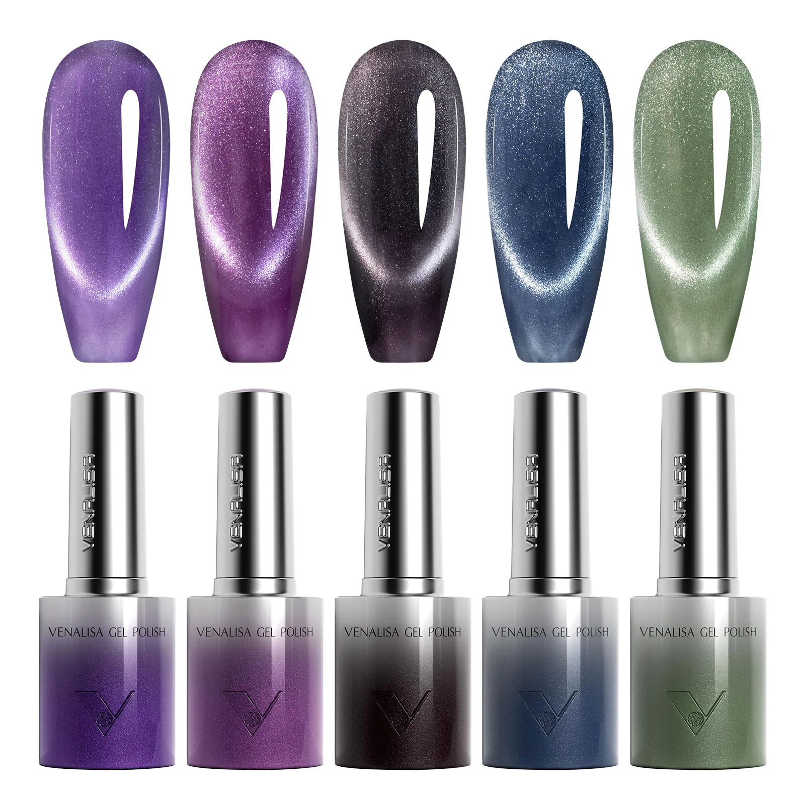 Glitter/ Cat Eye Gel Polish Set (10ML) TPO Free Hema Free - Image 5