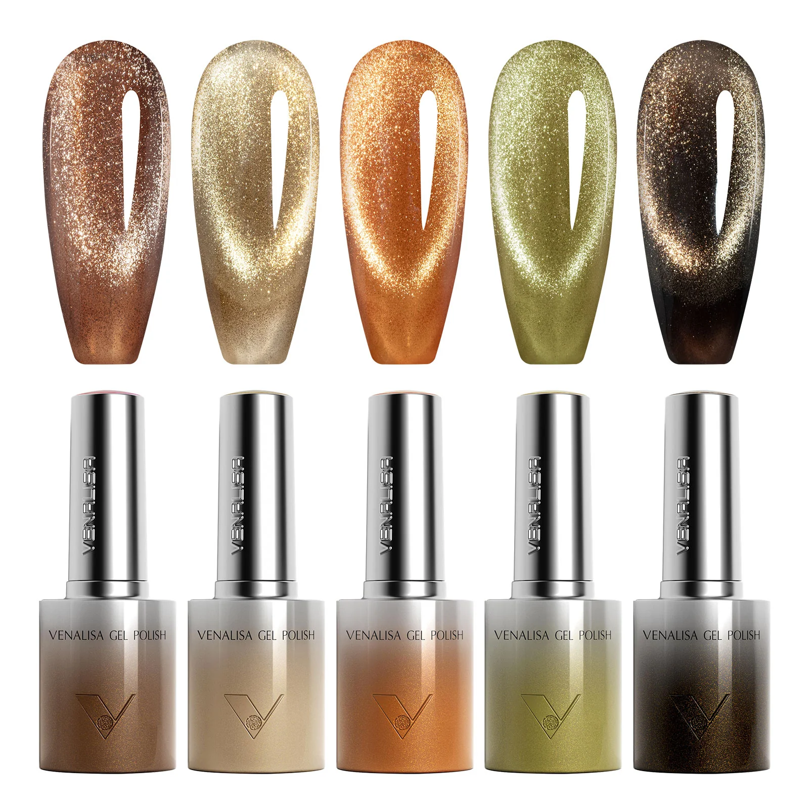 Glitter/ Cat Eye Gel Polish Set (10ML) TPO Free Hema Free - Image 6