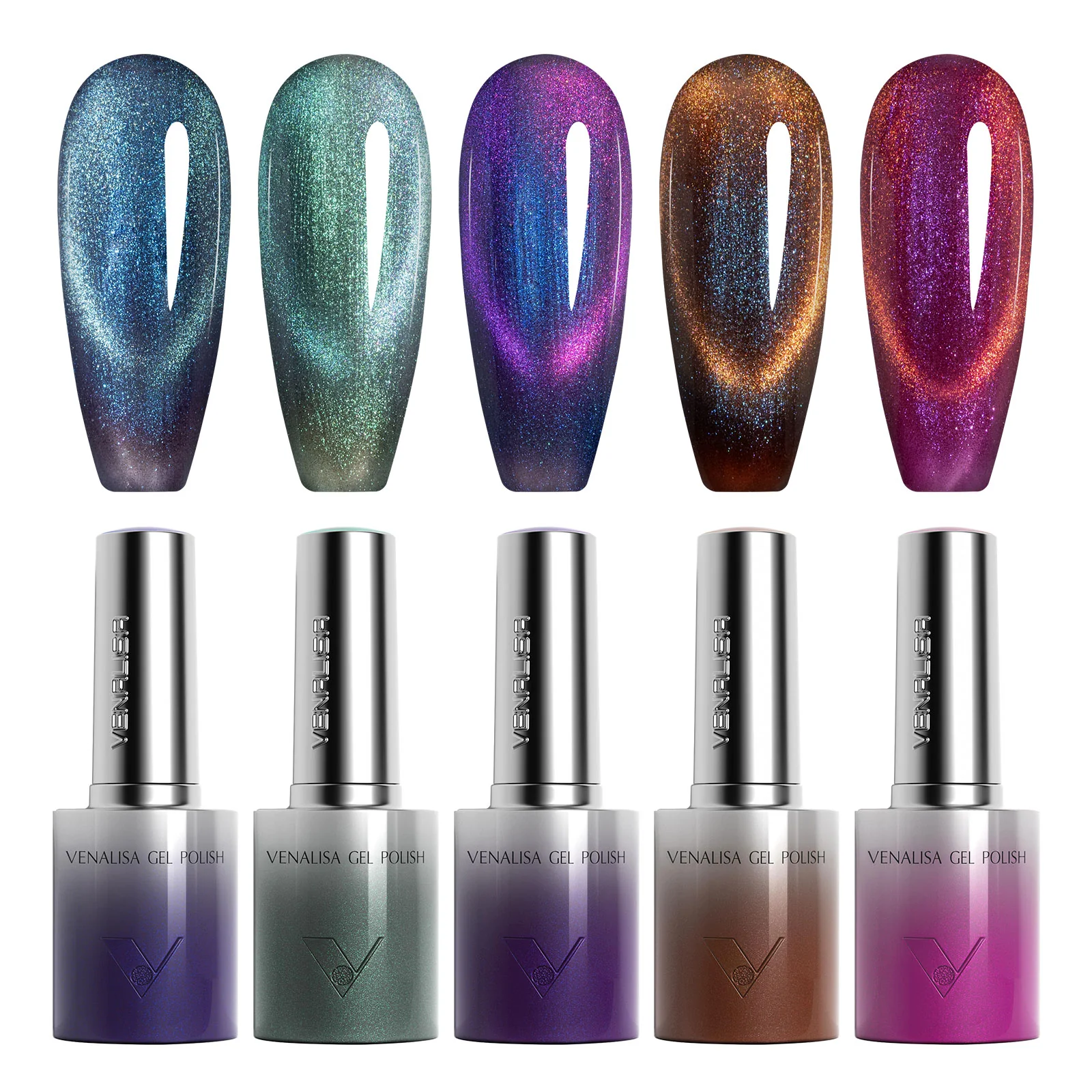 Glitter/ Cat Eye Gel Polish Set (10ML) TPO Free Hema Free - Image 7