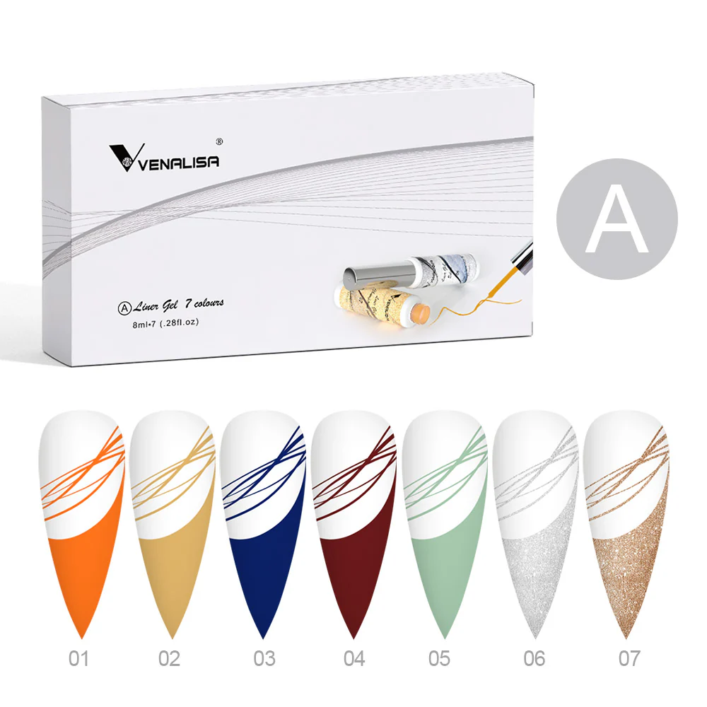 Liner Gel 7 Colors Kit- A - Image 4