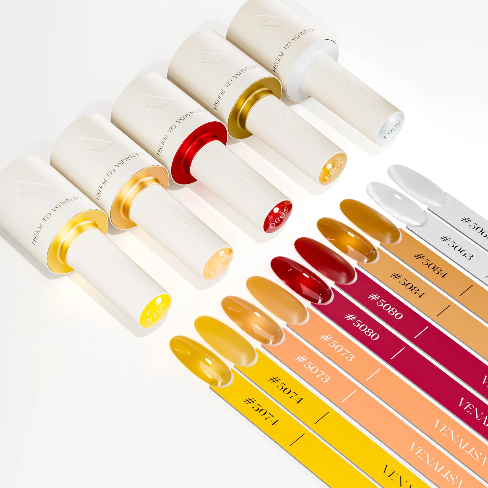 Lunar Honey- 5 Colors Gel Polish Set (With Nail Tips) TPO Free Hema Free - Image 3