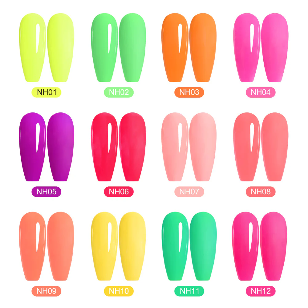 Neon Gel Polish 12 Colors Set TPO Free Hema Free - Image 3