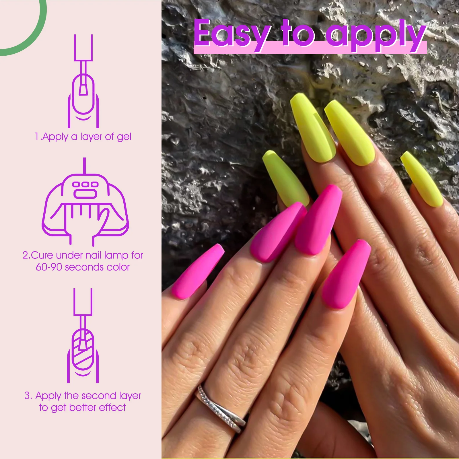 Neon Gel Polish 6 Color Set TPO Free Hema Free - Image 5