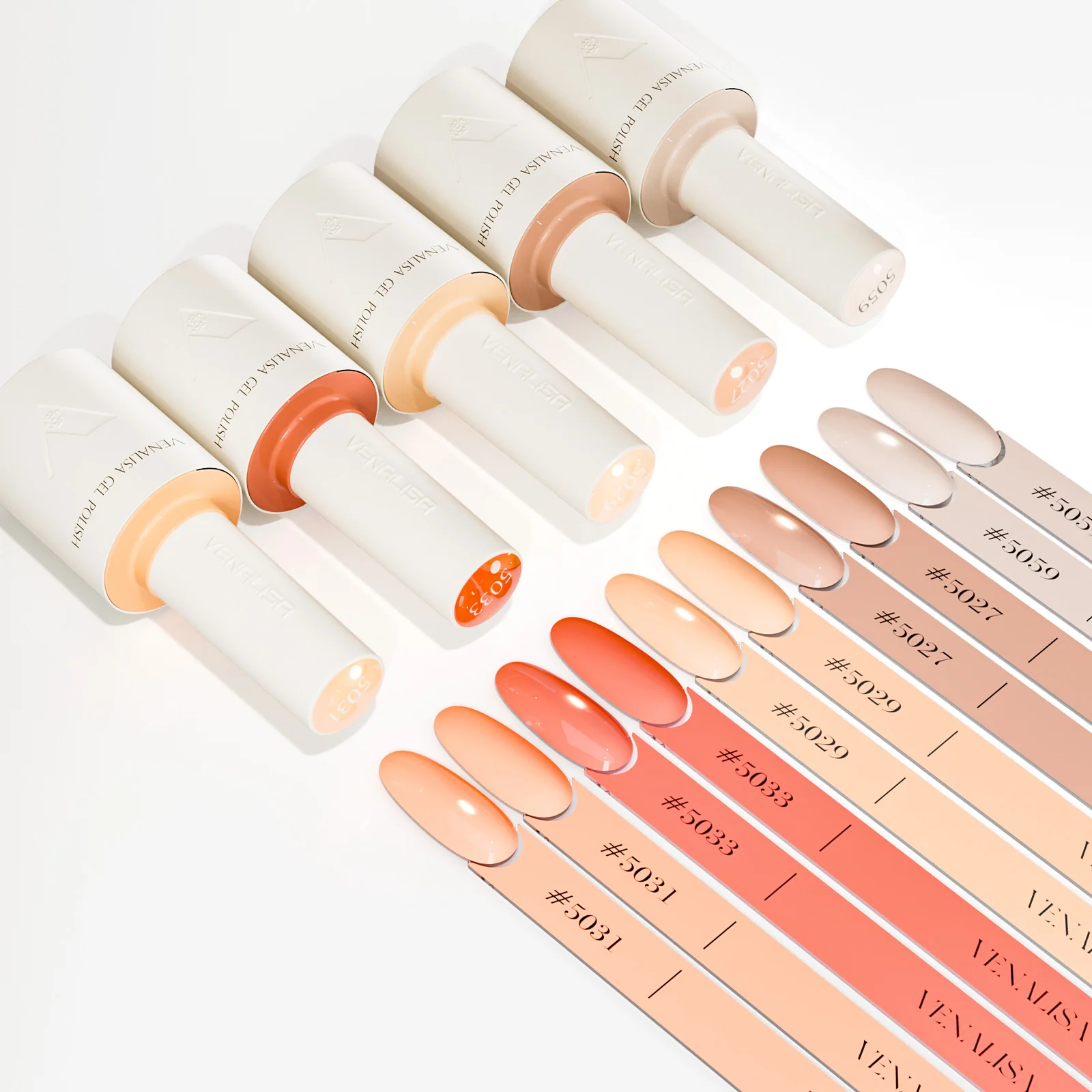 Neutral Poetry- 5 Colors Gel Polish Set (With Nail Tips) TPO Free Hema Free - Image 3