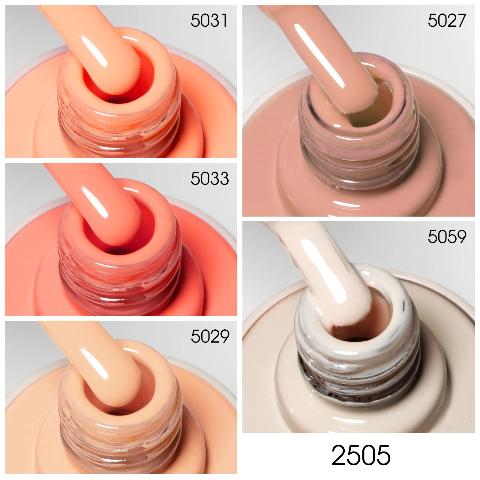 Neutral Poetry- 5 Colors Gel Polish Set (With Nail Tips) TPO Free Hema Free - Image 5