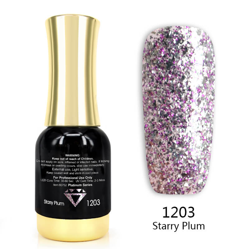 Platinum Glitter Gel Polish TPO Free Hema Free - Image 4