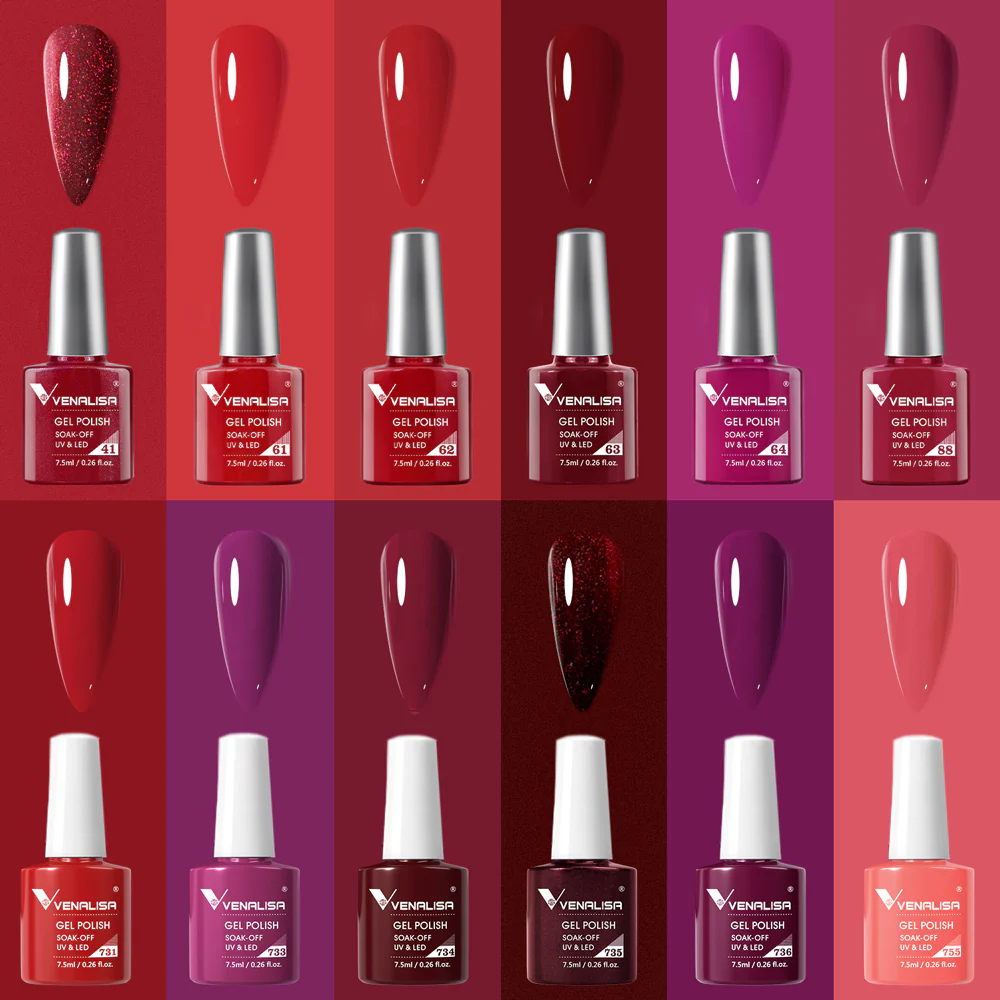 Red Elegance- Gel Polish 12 Colors Set TPO Free Hema Free - Image 4