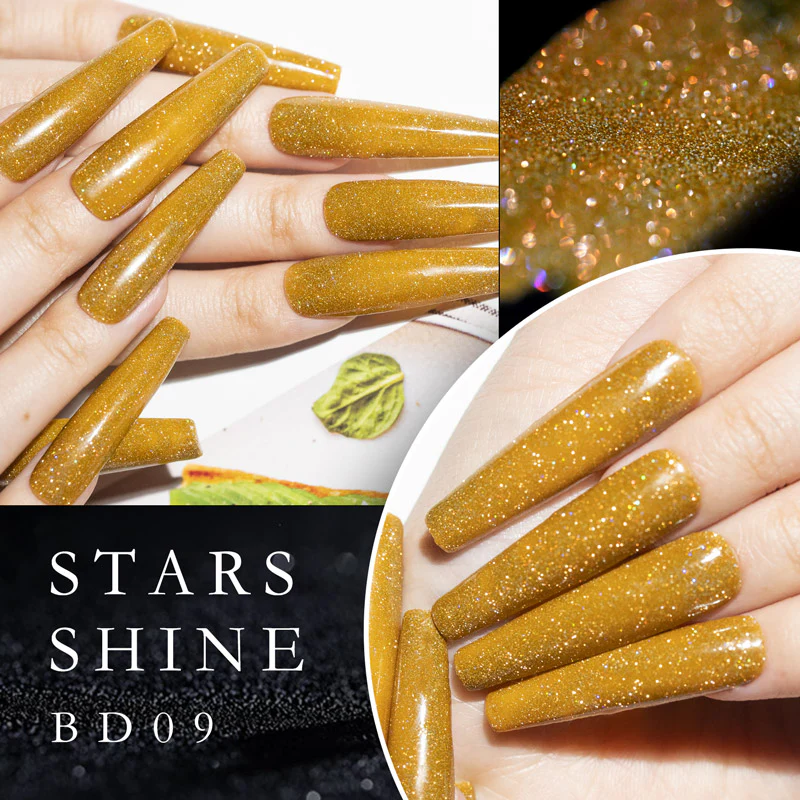 Reflective Neon Glitter Gel 12 Colors Set TPO Free Hema Free - Image 14