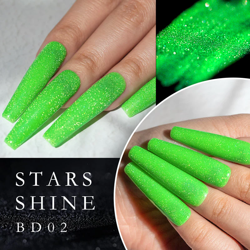 Reflective Neon Glitter Gel 12 Colors Set TPO Free Hema Free - Image 8