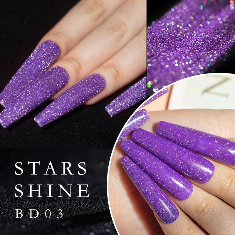 Reflective Neon Glitter Gel 12 Colors Set TPO Free Hema Free - Image 9