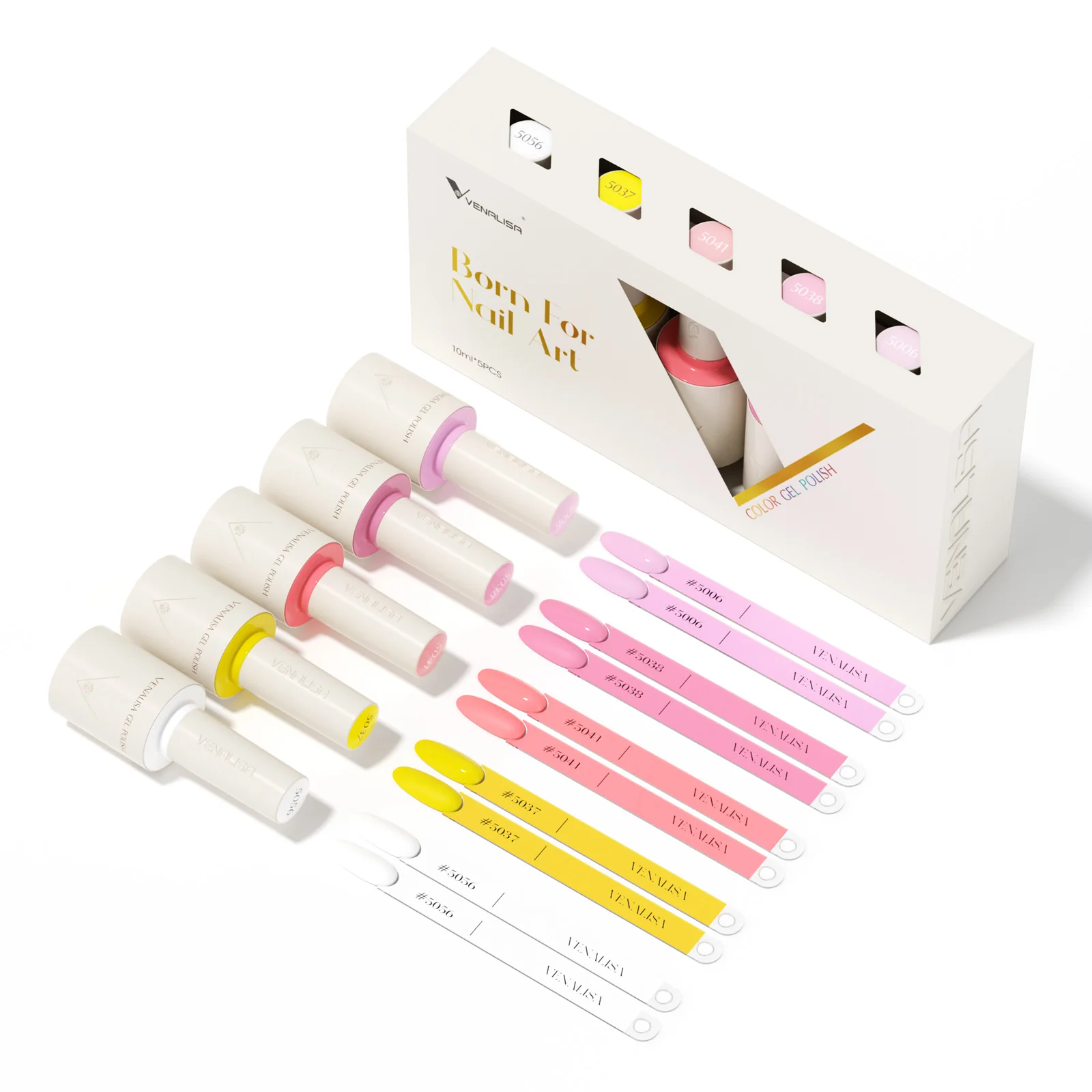 Sugar Bloom- 5 Colors Gel Polish Set (With Nail Tips) TPO Free Hema Free - Image 4