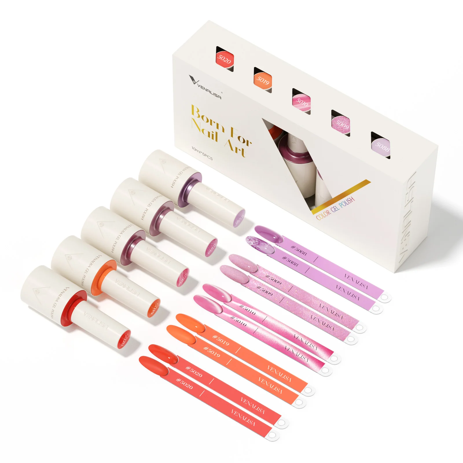 Twilight Glimmer- 5 Colors Gel Polish Set (With Nail Tips) TPO Free Hema Free - Image 4