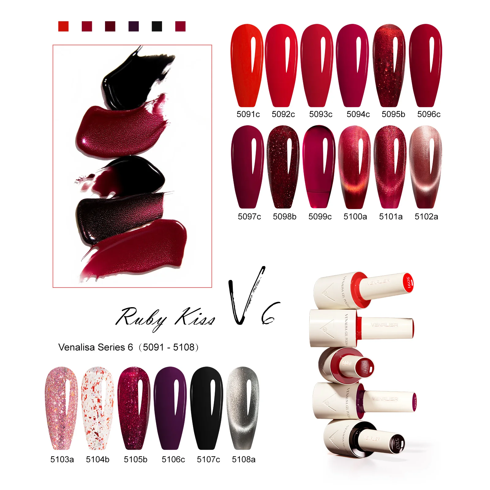 V6 Gel Polish Set 22 Pcs With Color Card TPO Free Hema Free - Image 7