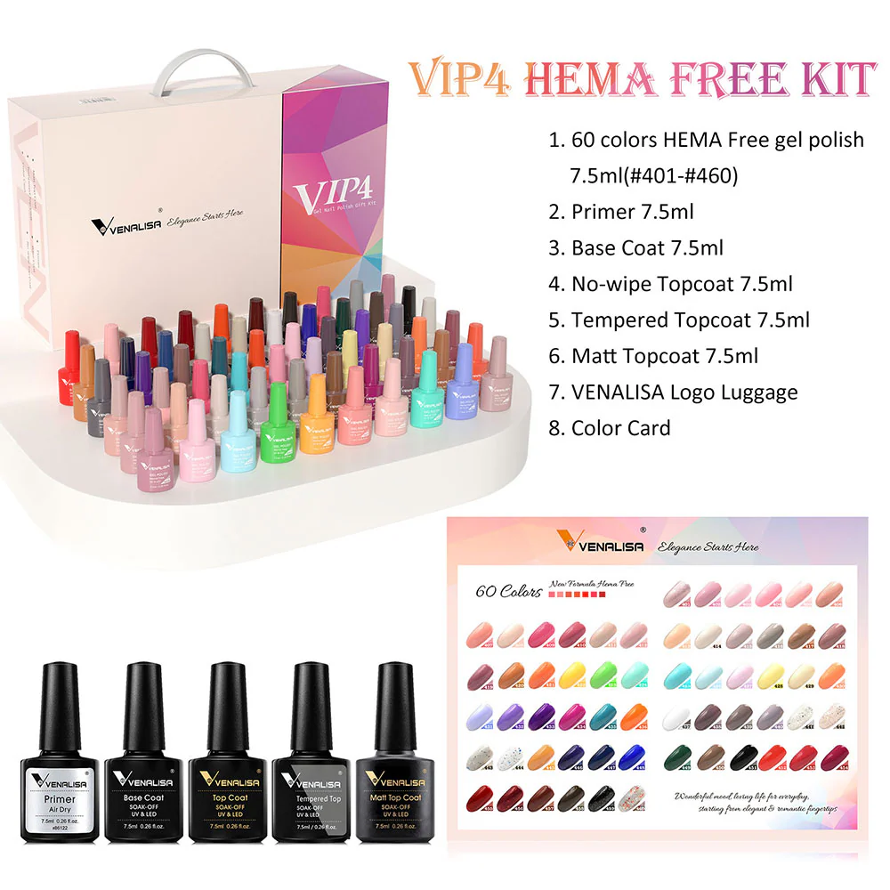 Venalisa VIP Kit Collection 60 Colors/ Set TPO Free Hema Free - Image 5
