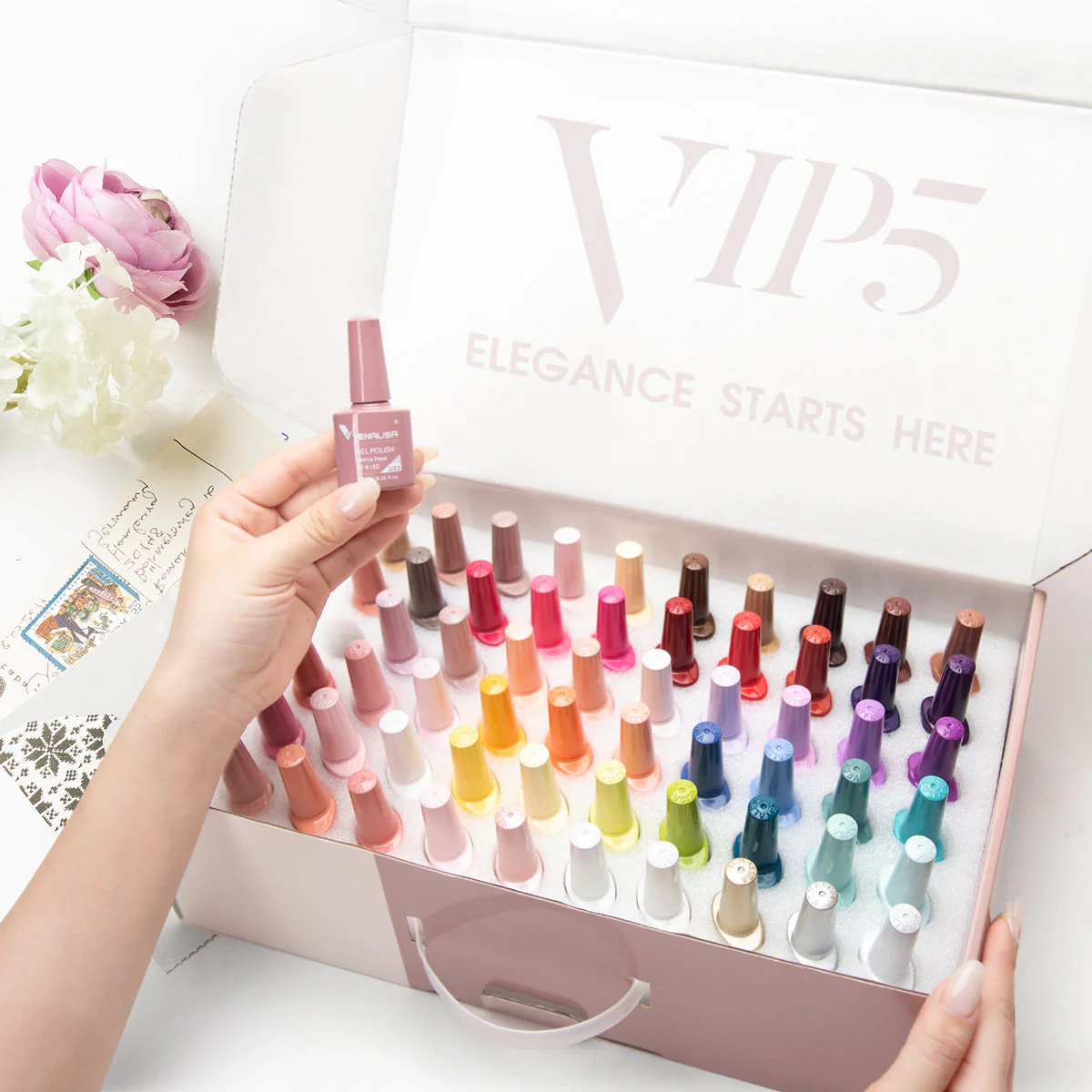 VIP5 Gel Polish Kit 60 Colors TPO Free Hema Free - Image 3